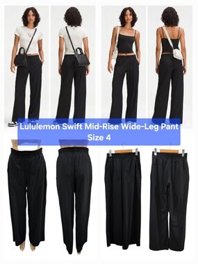 Lululemon Swift Mid-Rise Wide-Leg Pant Size 4